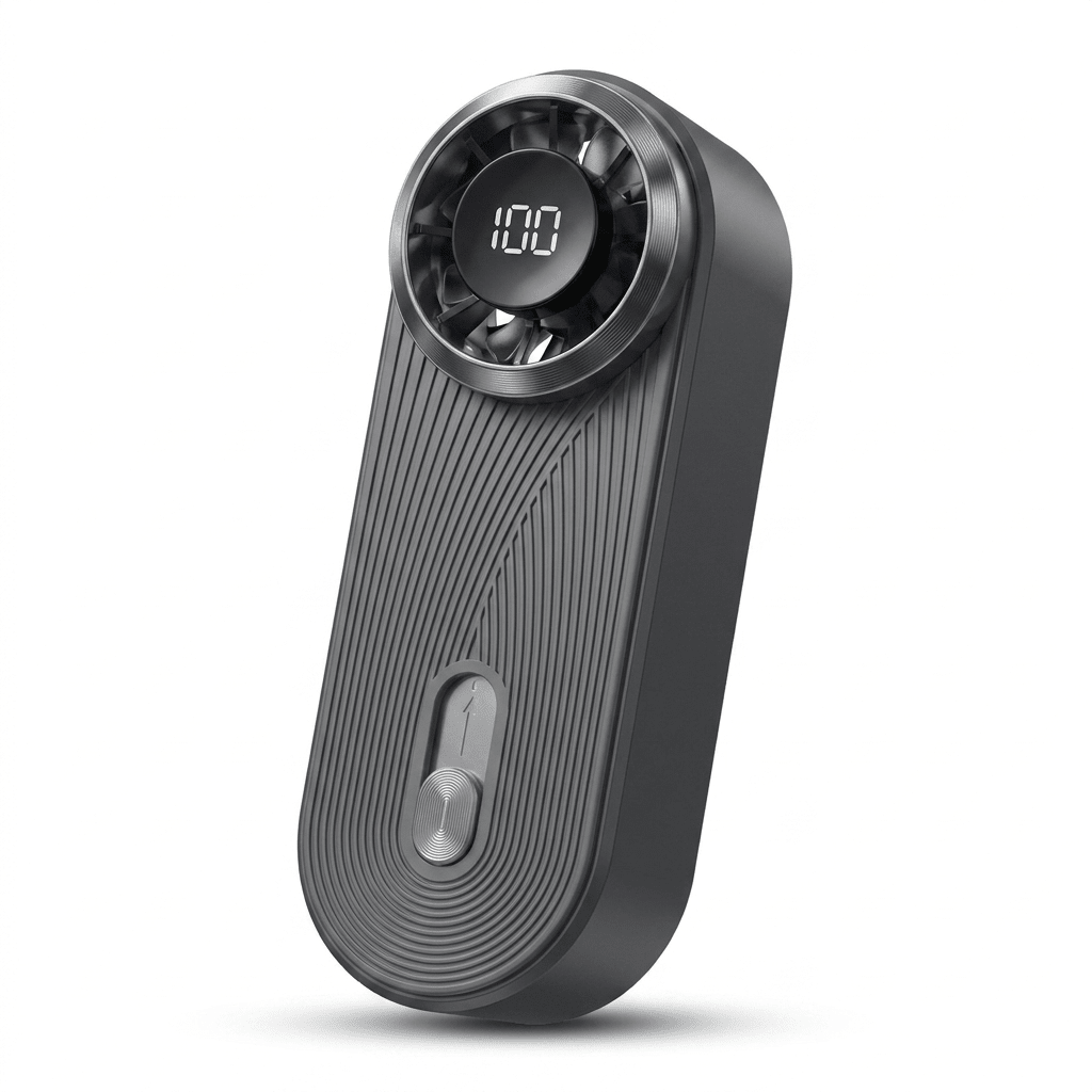 AeroPocket Smart Fan – Ultra-Thin Turbo Mini Fan with Digital Display - TrendsToLife