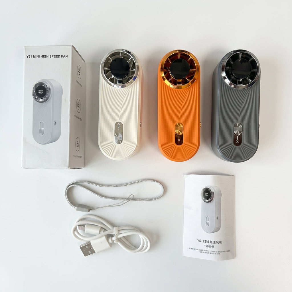 AeroPocket Smart Fan – Ultra-Thin Turbo Mini Fan with Digital Display - TrendsToLife