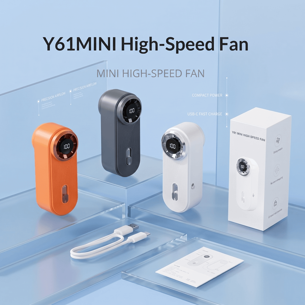 AeroPocket Smart Fan – Ultra-Thin Turbo Mini Fan with Digital Display - TrendsToLife