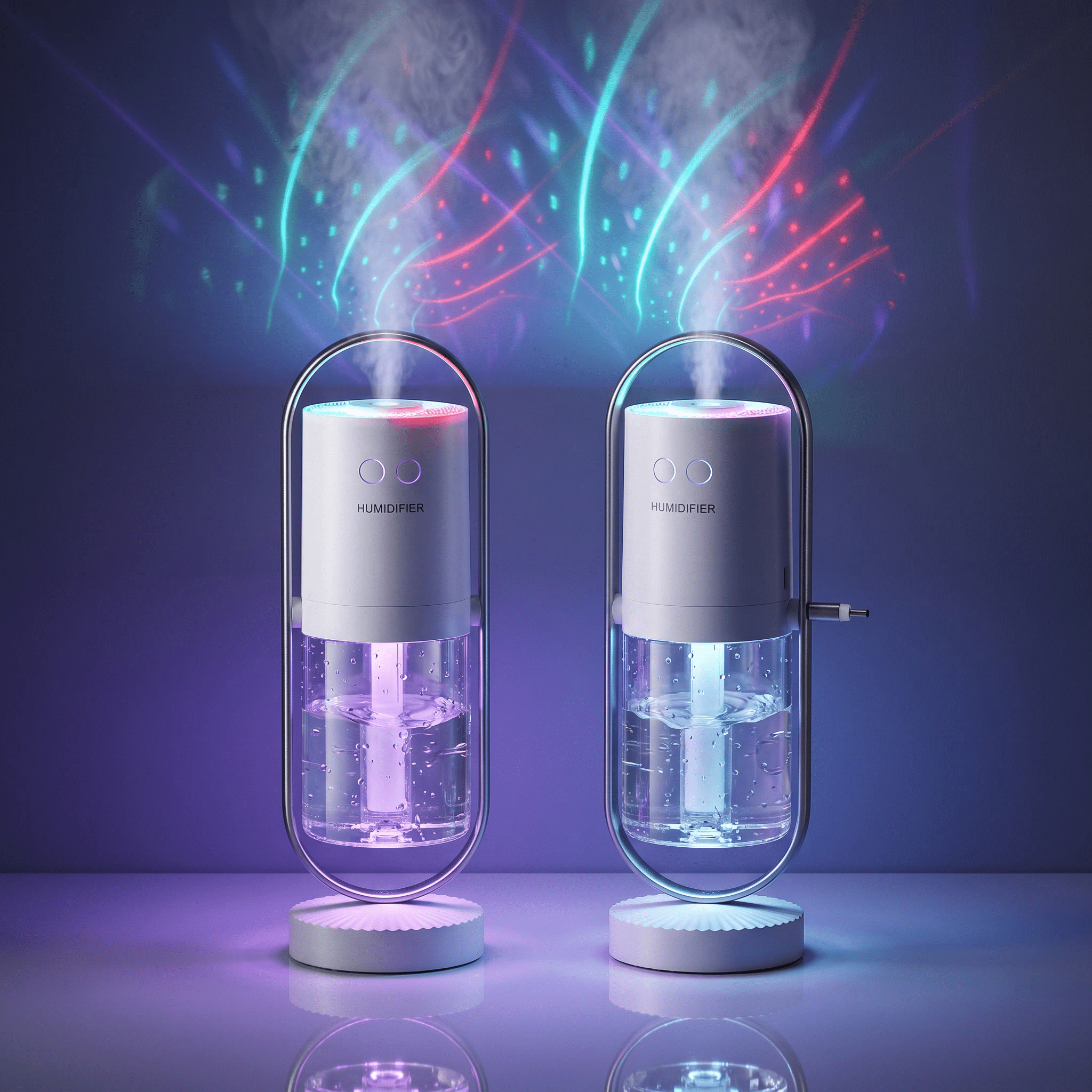 AuraMist Projection Humidifier – USB Ultrasonic Mist Diffuser with Night Light - TrendsToLife