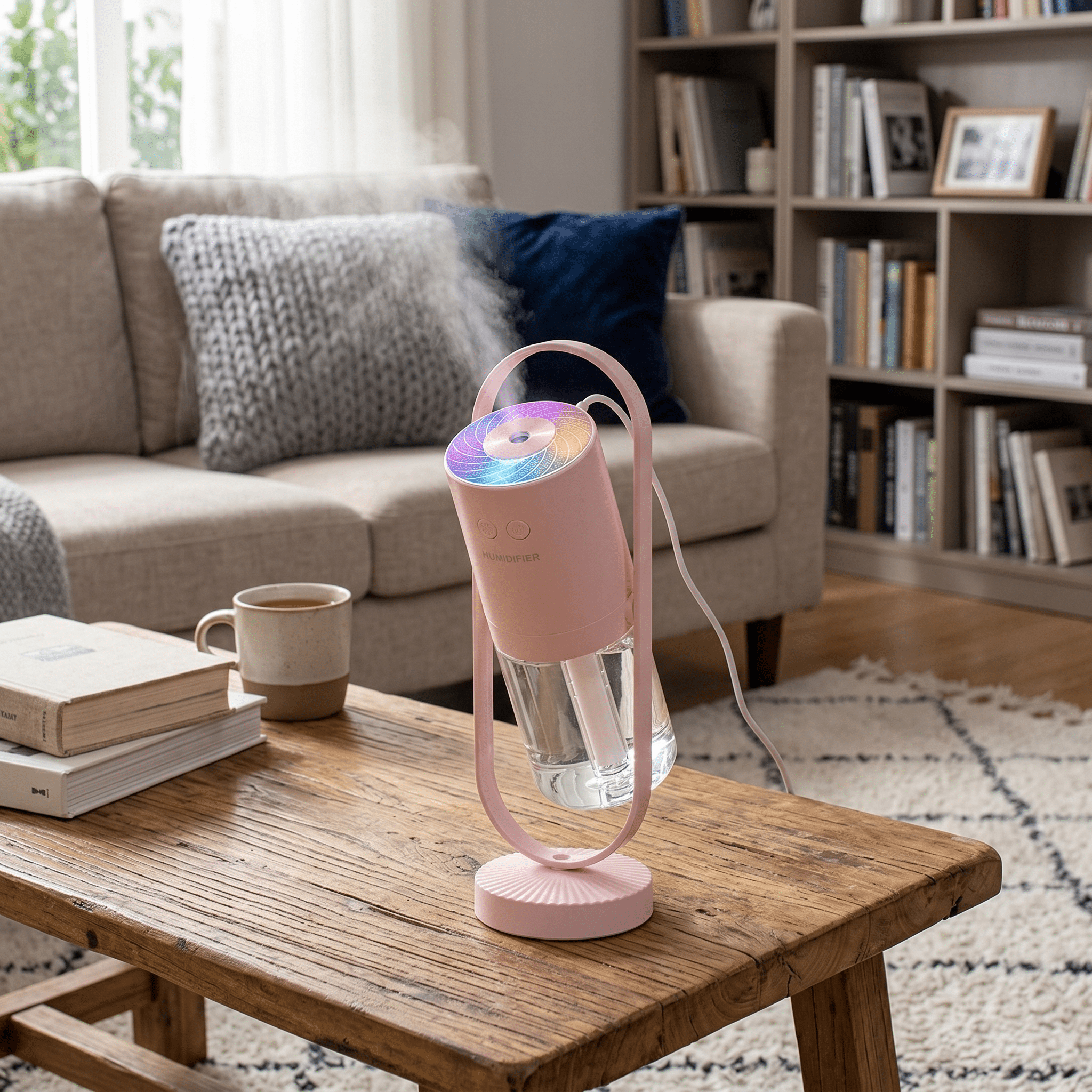 AuraMist Projection Humidifier – USB Ultrasonic Mist Diffuser with Night Light - TrendsToLife
