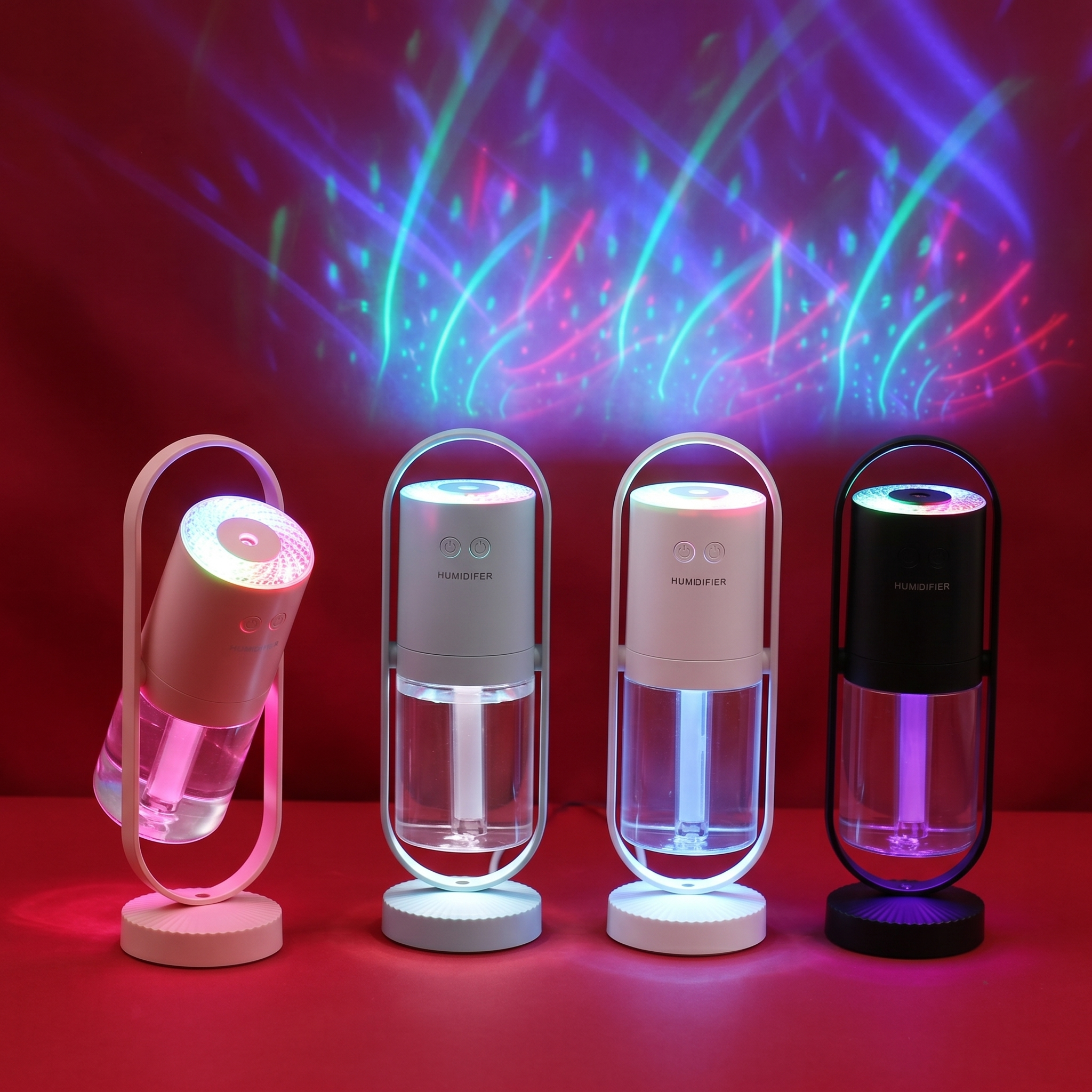 AuraMist Projection Humidifier – USB Ultrasonic Mist Diffuser with Night Light - TrendsToLife