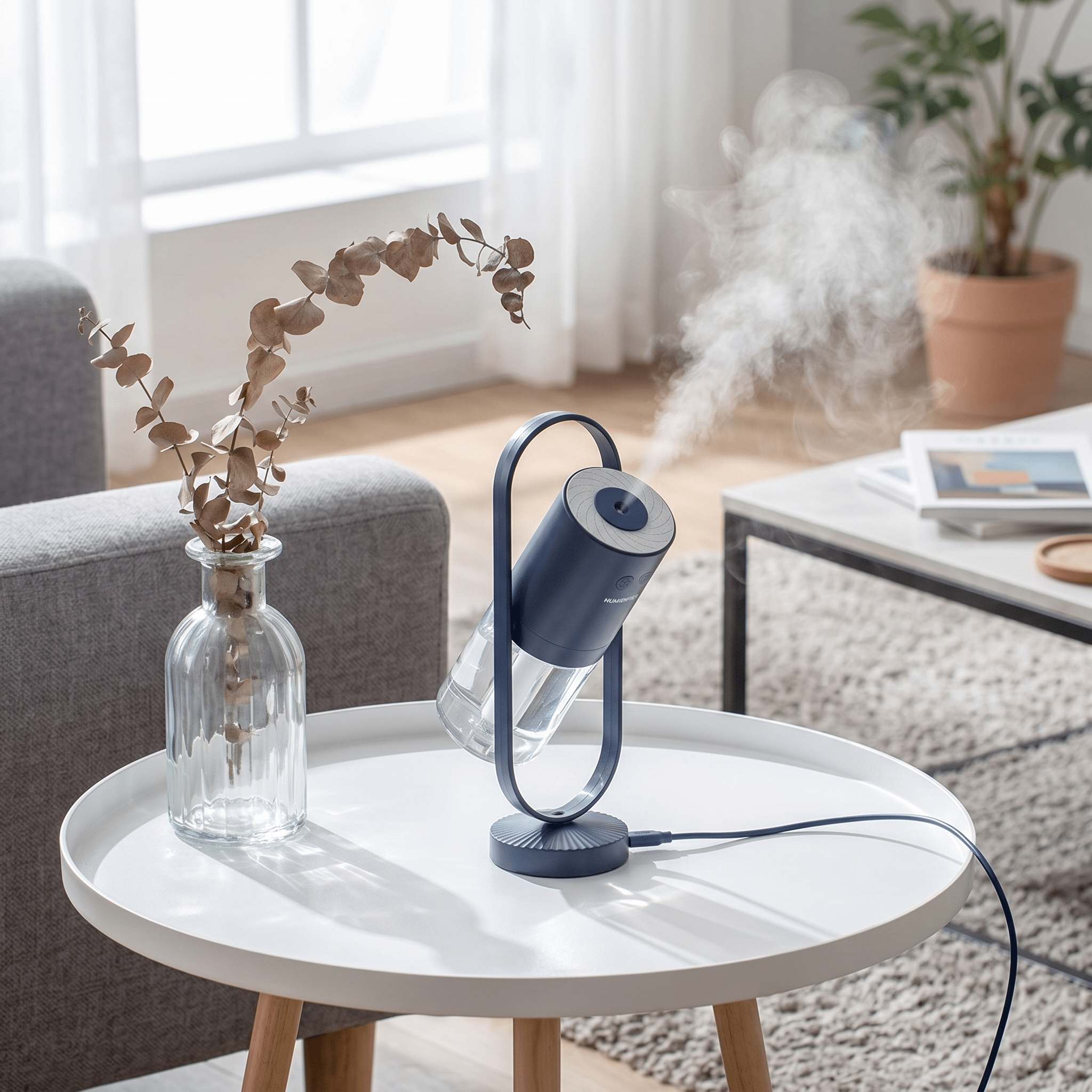 AuraMist Projection Humidifier – USB Ultrasonic Mist Diffuser with Night Light - TrendsToLife
