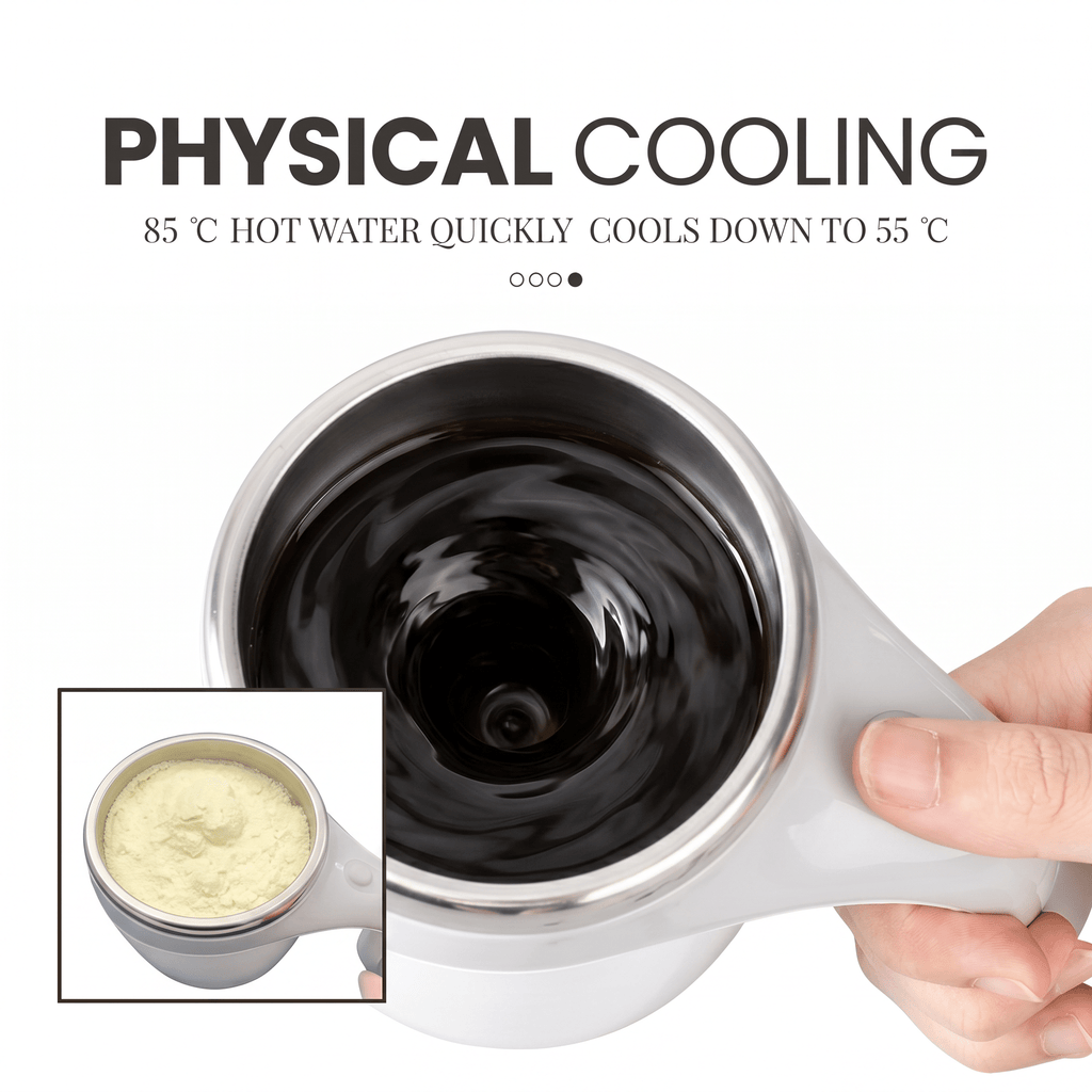 AutoBlend Self-Stirring Coffee Mug – Rechargeable 304 Stainless Steel Mixer - TrendsToLife