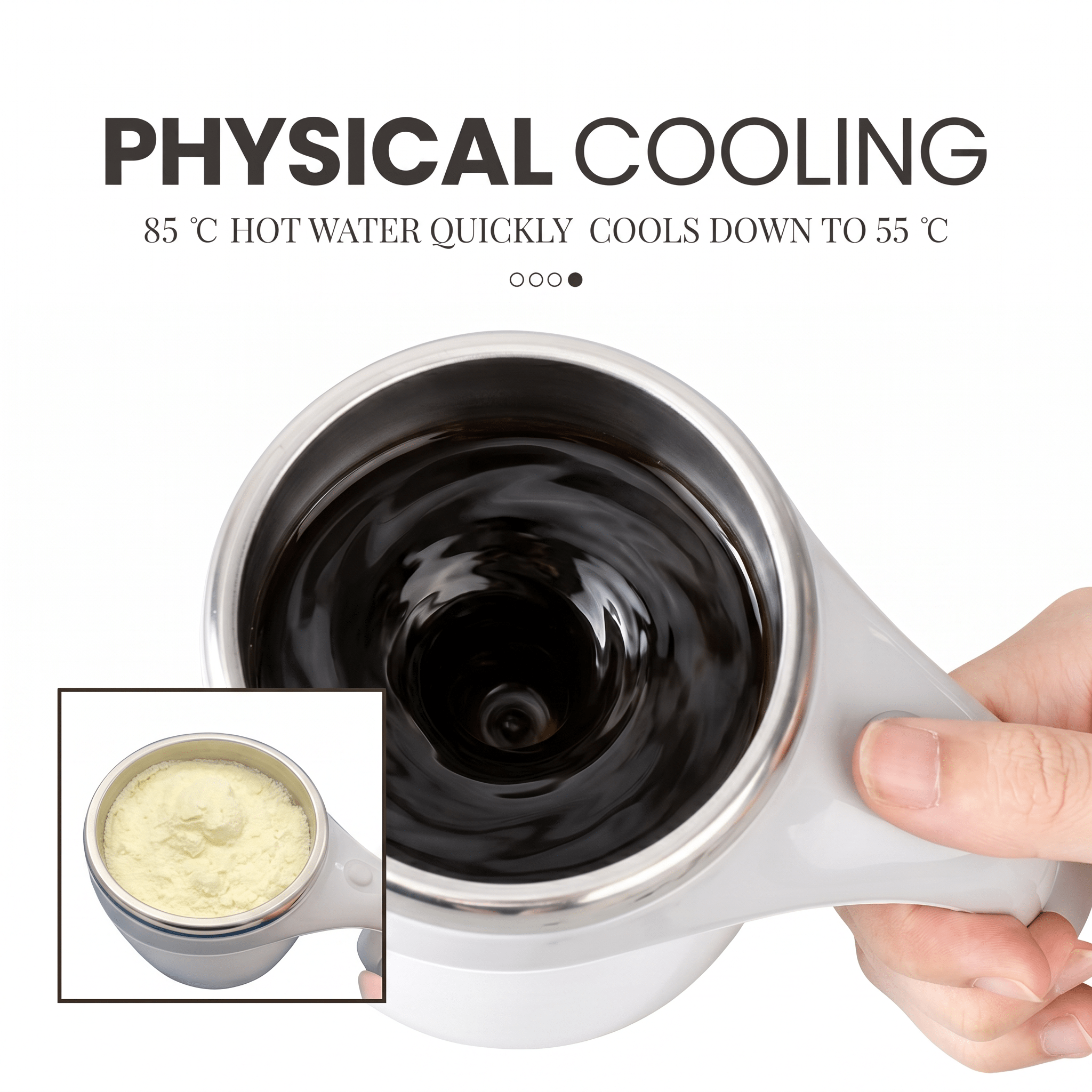 AutoBlend Self-Stirring Coffee Mug – Rechargeable 304 Stainless Steel Mixer - TrendsToLife