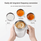 AutoBlend Self-Stirring Coffee Mug – Rechargeable 304 Stainless Steel Mixer - TrendsToLife