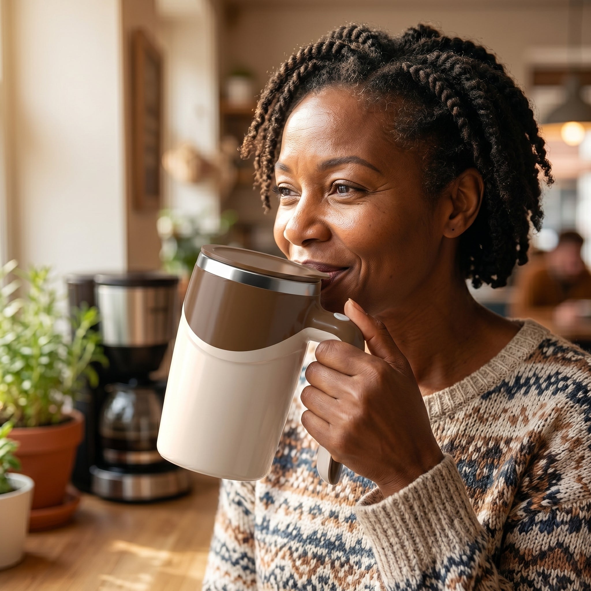 AutoBlend Self-Stirring Coffee Mug – Rechargeable 304 Stainless Steel Mixer - TrendsToLife