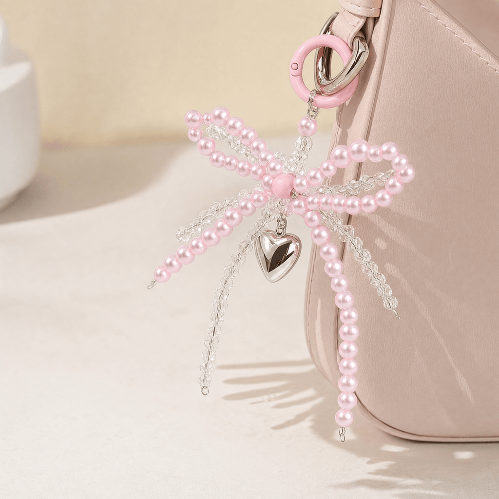 BeadMira — Beaded Heart Bag Charm Keychain - TrendsToLife