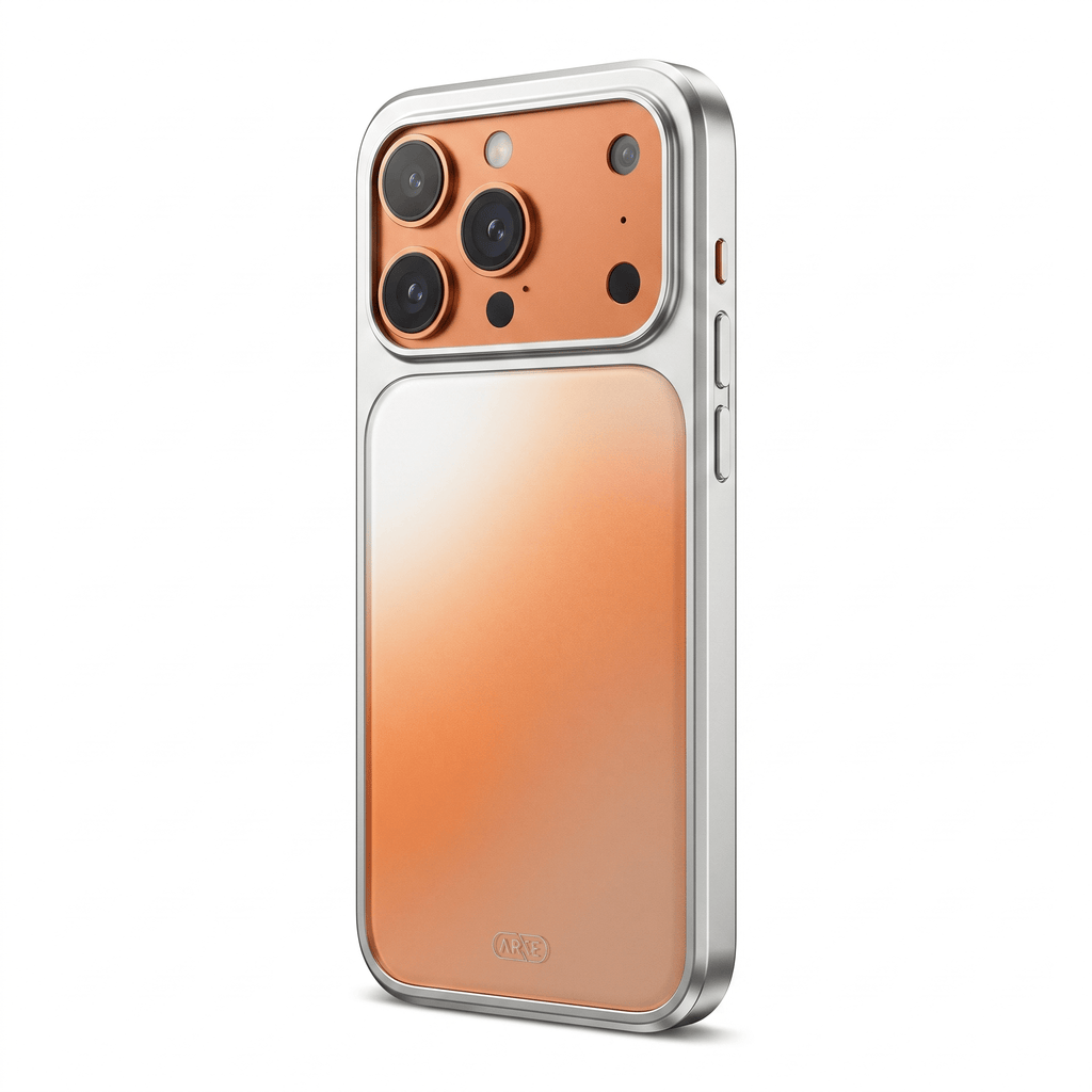 BrightCore Minimalist Slim Case for iPhone 11–17 Series – Orange Design - TrendsToLife
