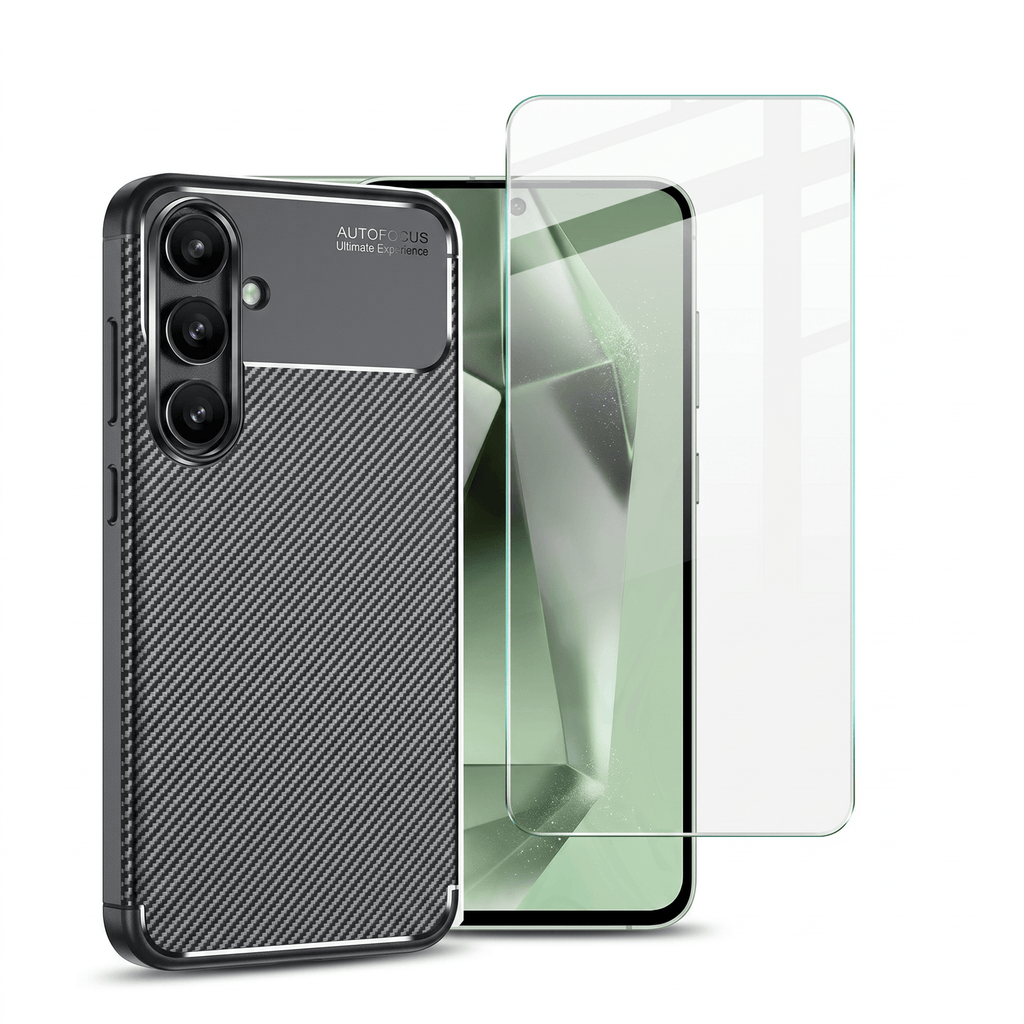 CarbonShield Protection Set – Case & Screen Protector – Samsung Galaxy S24 FE - TrendsToLife