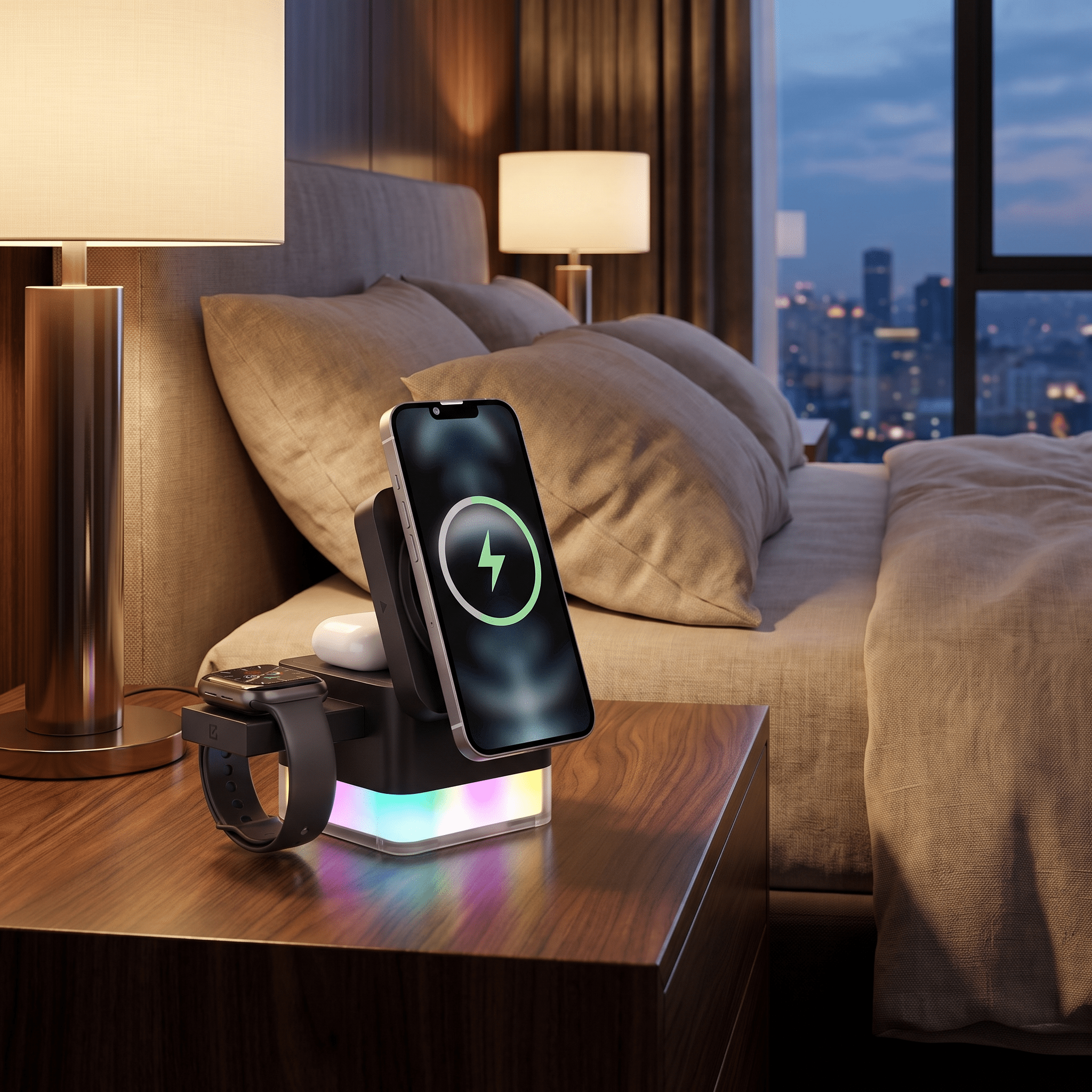 ChargeCube Three-in-one Magnetic Station – 3-in-1 Multifunctional Wireless Charger 15W - TrendsToLife