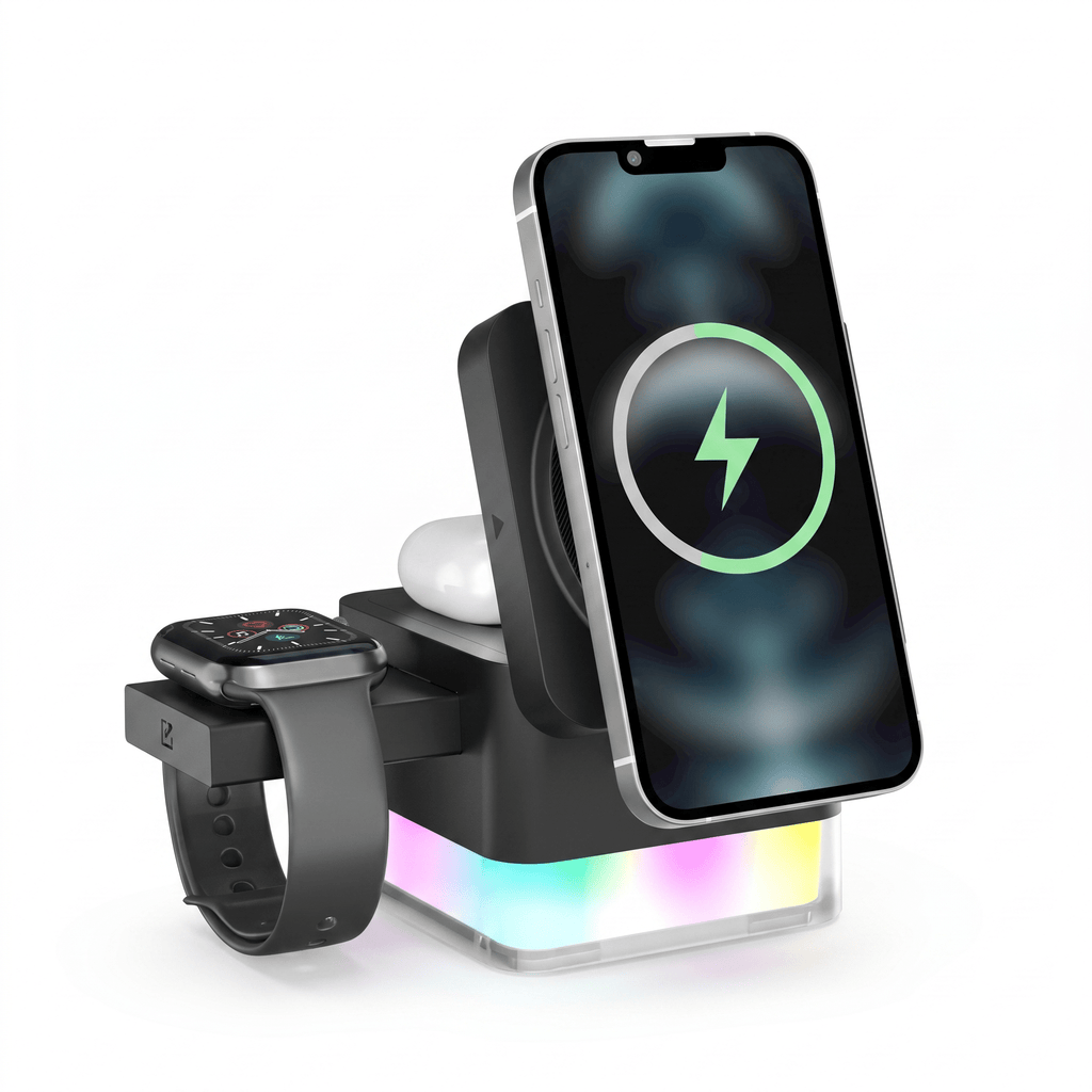 ChargeCube Three-in-one Magnetic Station – 3-in-1 Multifunctional Wireless Charger 15W - TrendsToLife