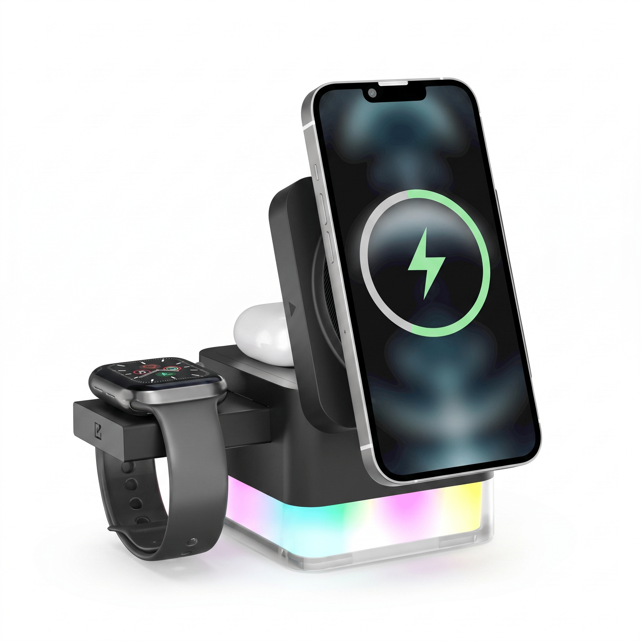 ChargeCube Three-in-one Magnetic Station – 3-in-1 Multifunctional Wireless Charger 15W - TrendsToLife