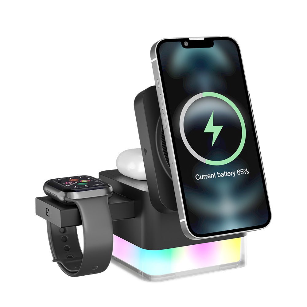 ChargeCube Three-in-one Magnetic Station – 3-in-1 Multifunctional Wireless Charger 15W - TrendsToLife