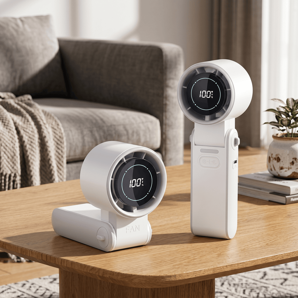 ChillGo Foldable USB Rechargeable Mini Cooling Fan – Handheld Design - TrendsToLife