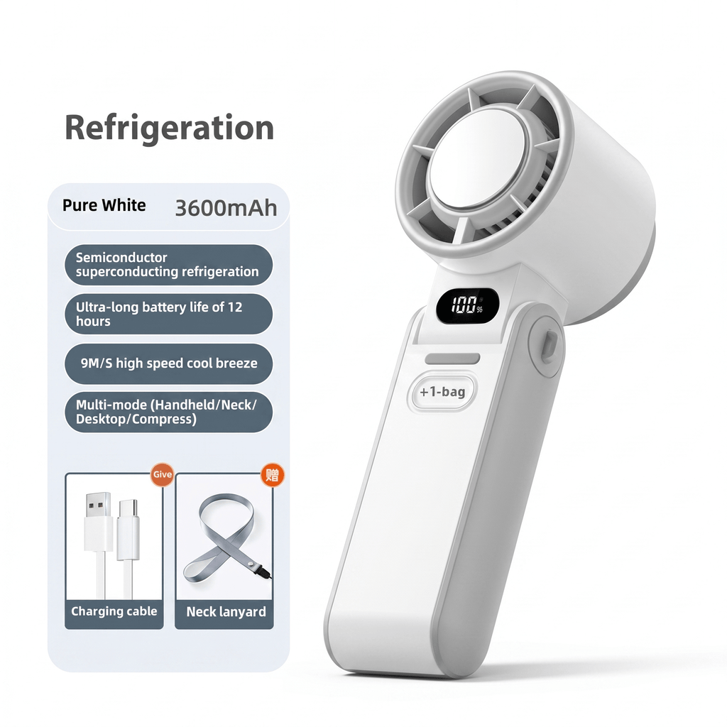 ChillGo Foldable USB Rechargeable Mini Cooling Fan – Handheld Design - TrendsToLife