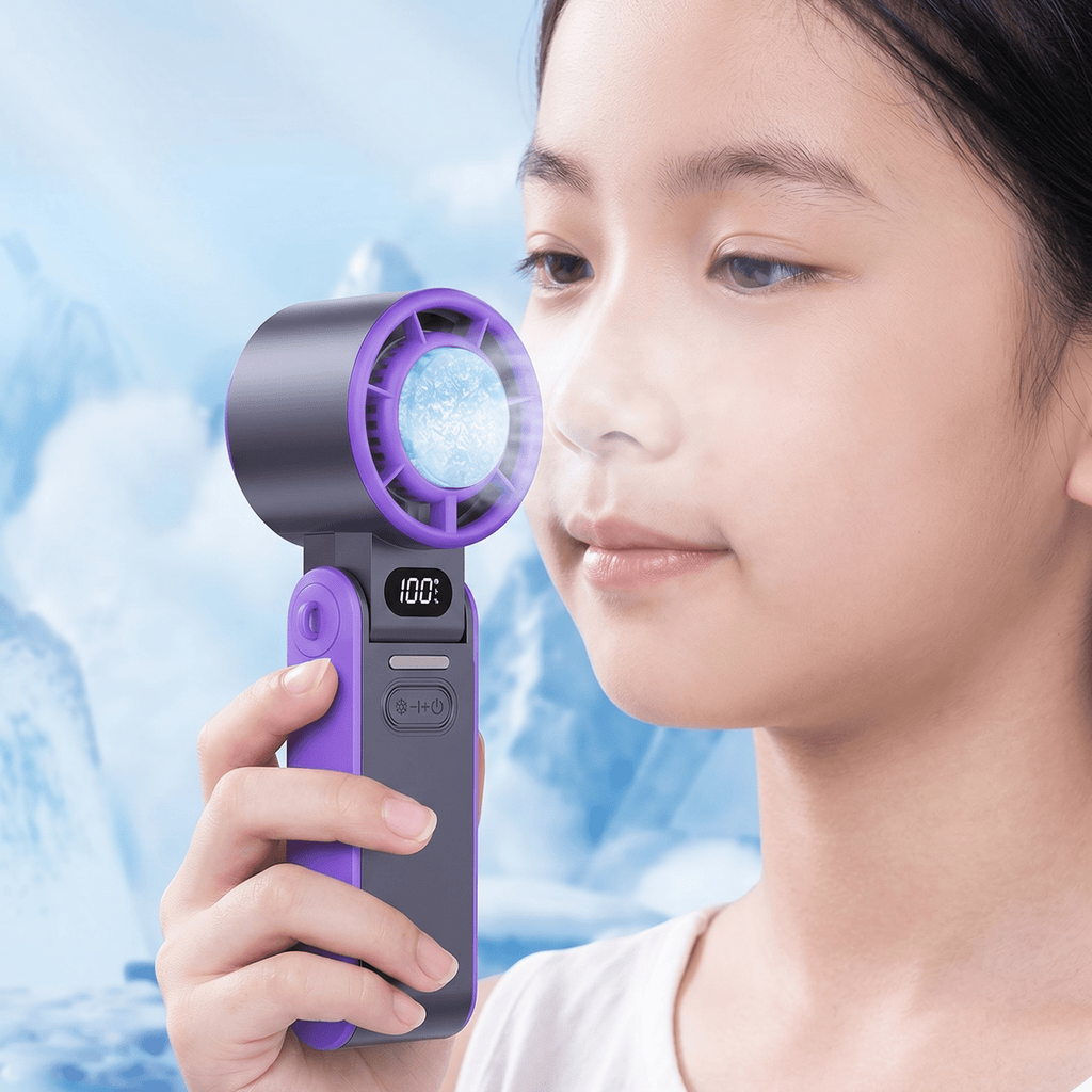 ChillGo Foldable USB Rechargeable Mini Cooling Fan – Handheld Design - TrendsToLife