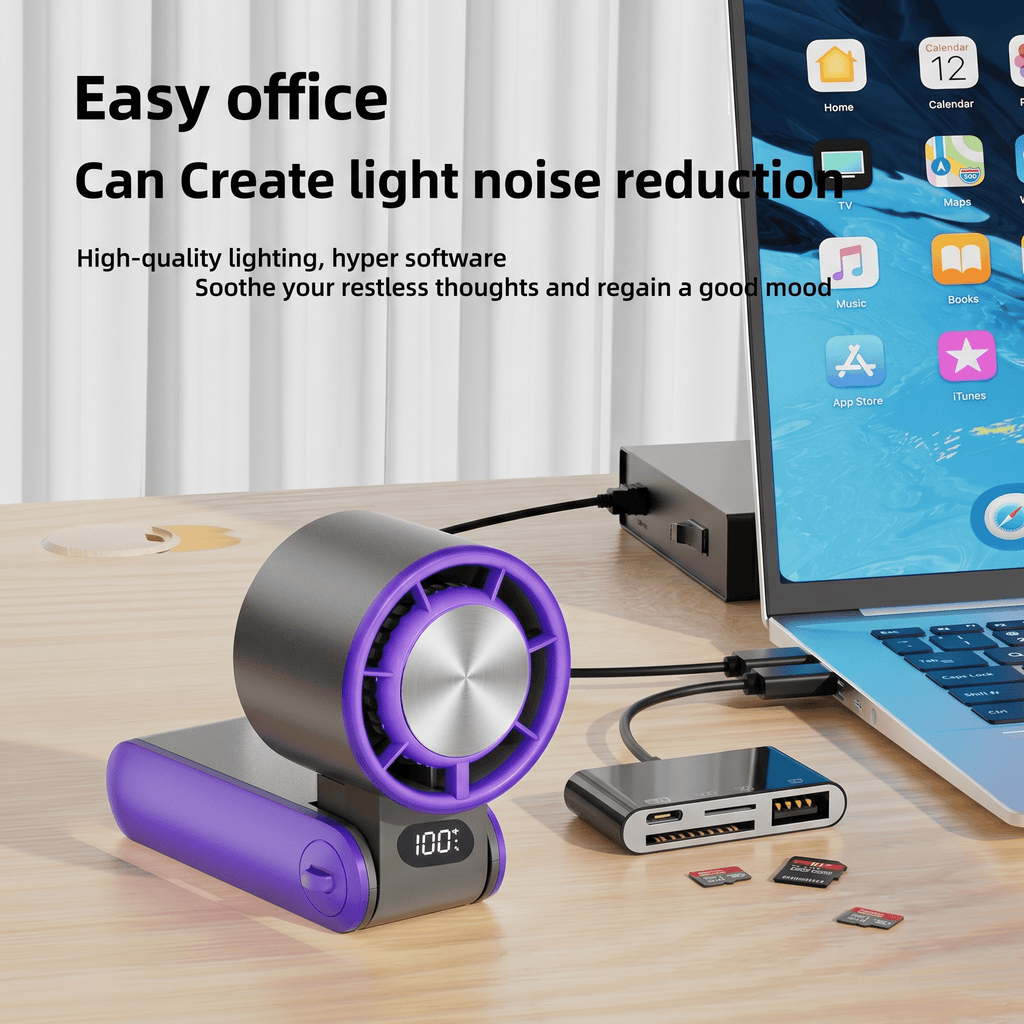 ChillGo Foldable USB Rechargeable Mini Cooling Fan – Handheld Design - TrendsToLife