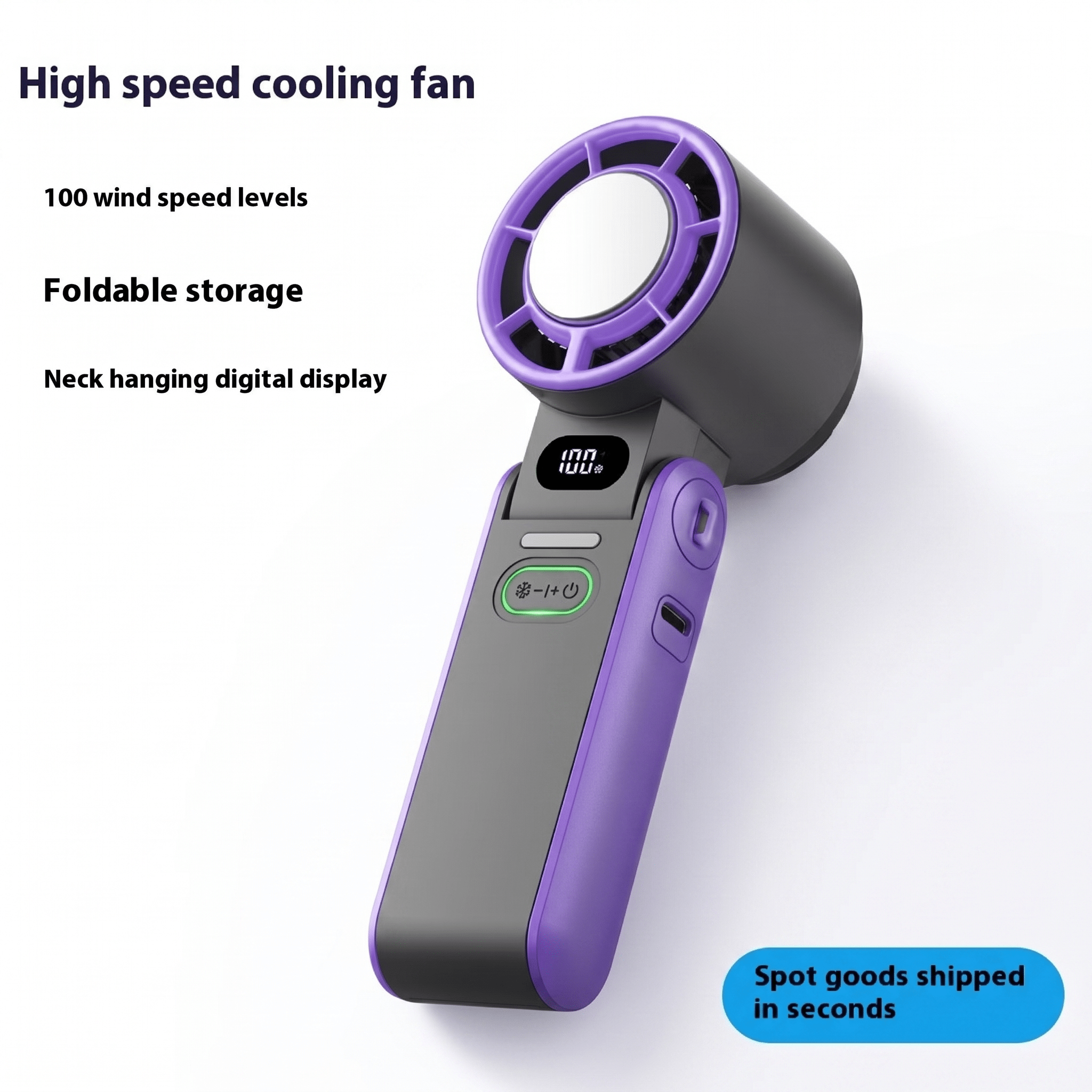 ChillGo Foldable USB Rechargeable Mini Cooling Fan – Handheld Design - TrendsToLife