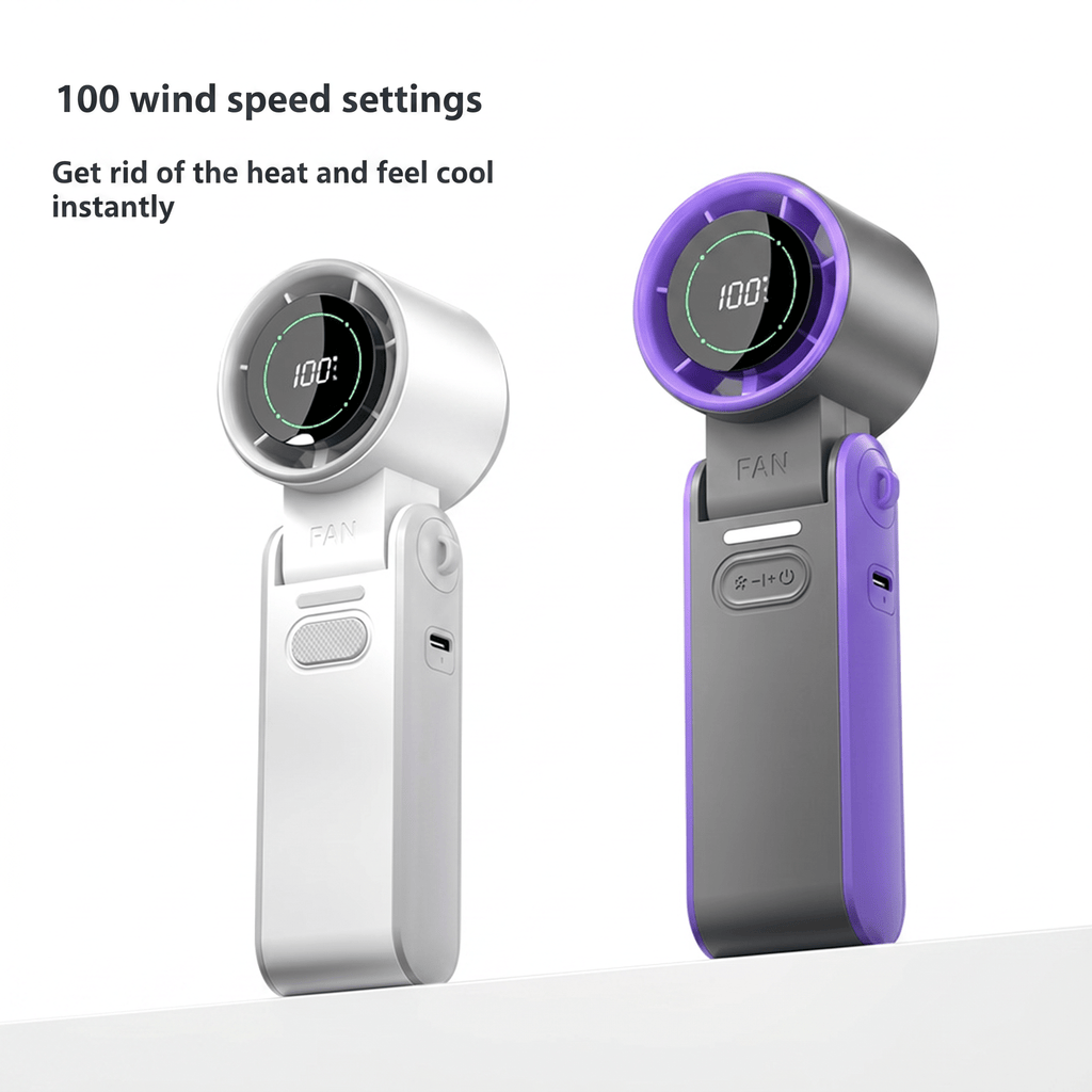 ChillGo Foldable USB Rechargeable Mini Cooling Fan – Handheld Design - TrendsToLife