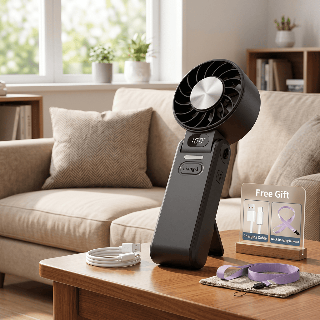 ChillGo Foldable USB Rechargeable Mini Cooling Fan – Handheld Design - TrendsToLife