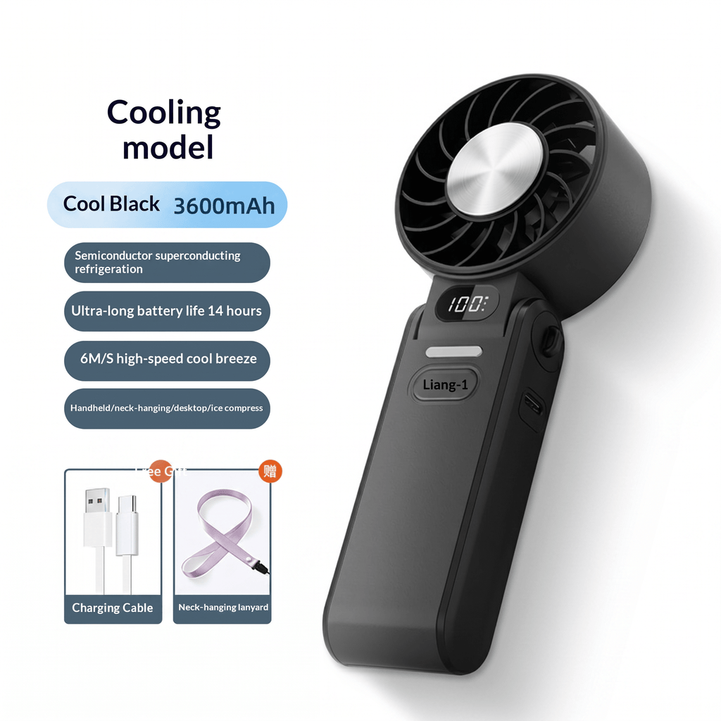 ChillGo Foldable USB Rechargeable Mini Cooling Fan – Handheld Design - TrendsToLife