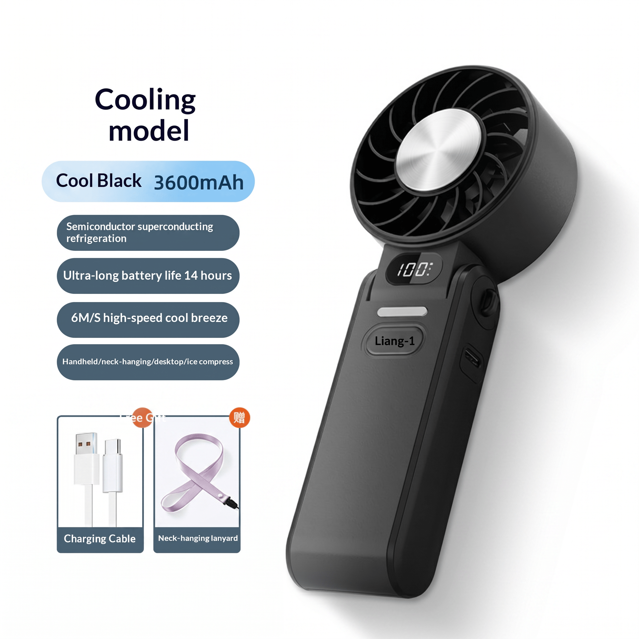 ChillGo Foldable USB Rechargeable Mini Cooling Fan – Handheld Design - TrendsToLife