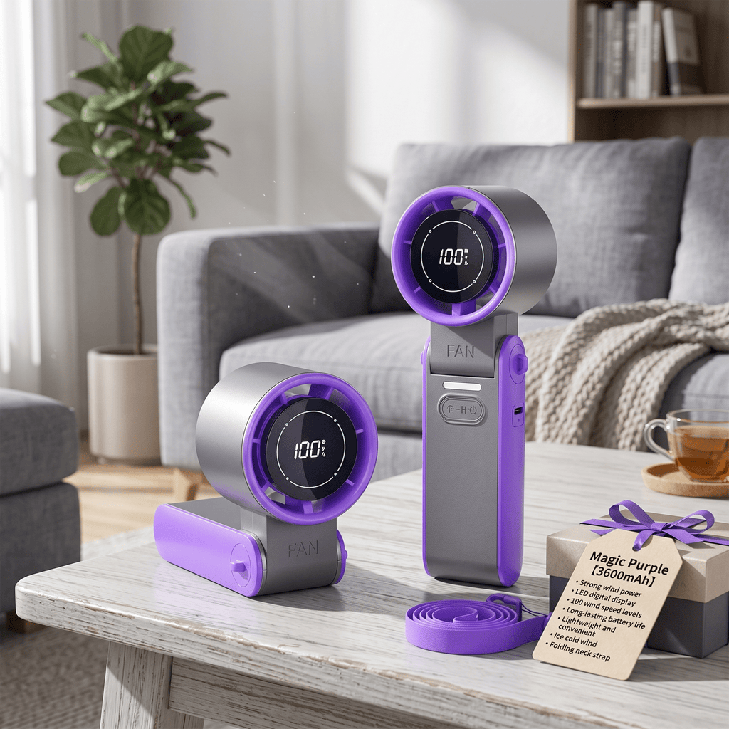 ChillGo Foldable USB Rechargeable Mini Cooling Fan – Handheld Design - TrendsToLife