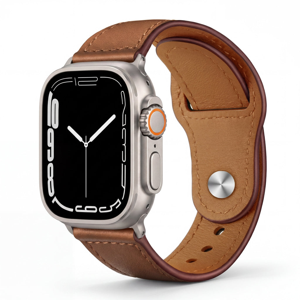 Classic Leather Watch Band – Comfort Strap for Apple Watch 38–44mm - TrendsToLife
