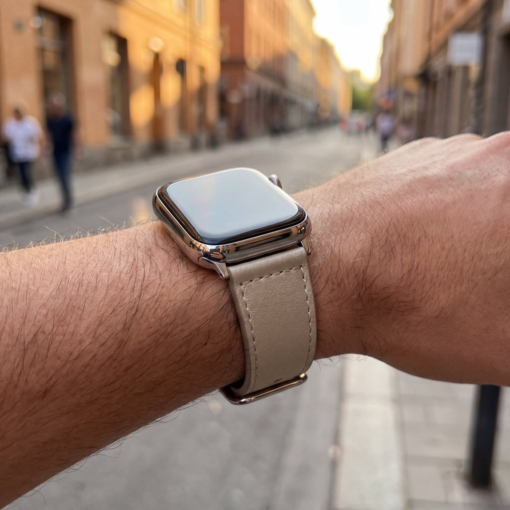 Classic Leather Watch Band – Comfort Strap for Apple Watch 38–44mm - TrendsToLife