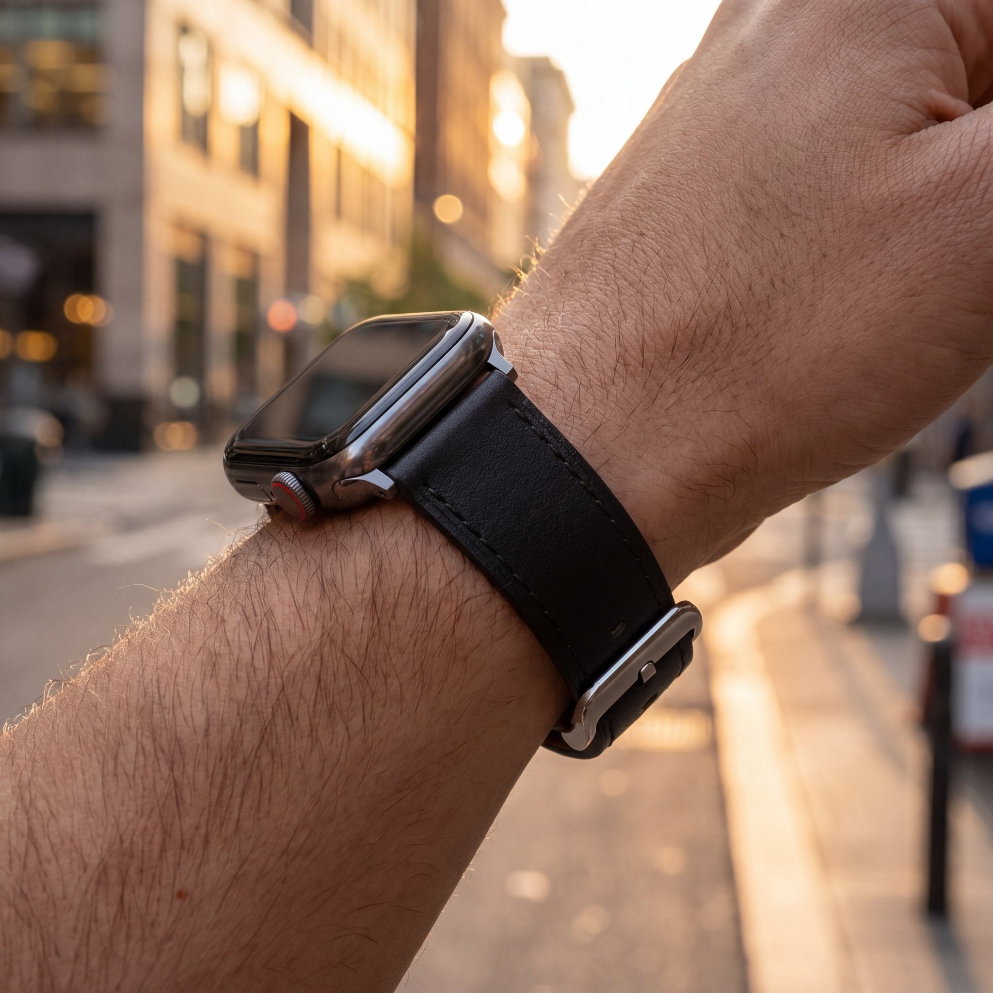 Classic Leather Watch Band – Comfort Strap for Apple Watch 38–44mm - TrendsToLife