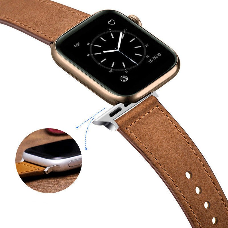 Classic Leather Watch Band – Comfort Strap for Apple Watch 38–44mm - TrendsToLife