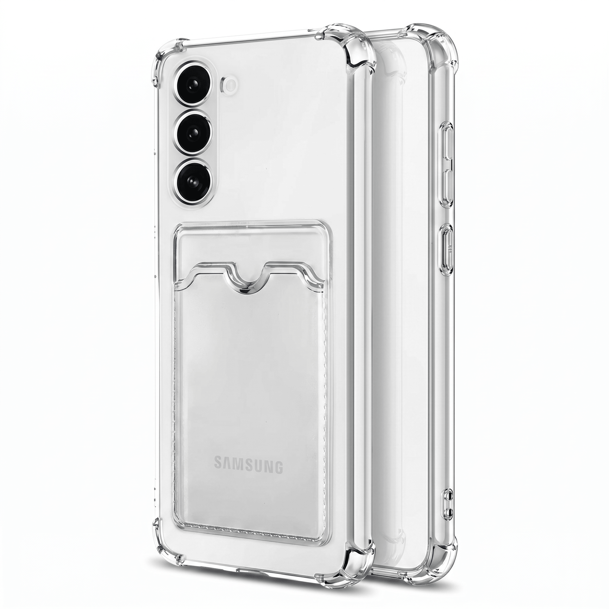ClearCard Slim Case – Transparent Card Holder Cover – Samsung Galaxy S23 FE - TrendsToLife