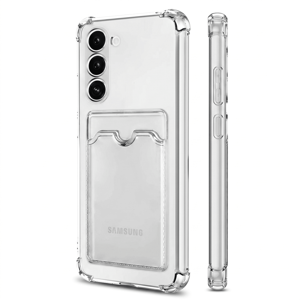 ClearCard Slim Case – Transparent Card Holder Cover – Samsung Galaxy S23 FE - TrendsToLife