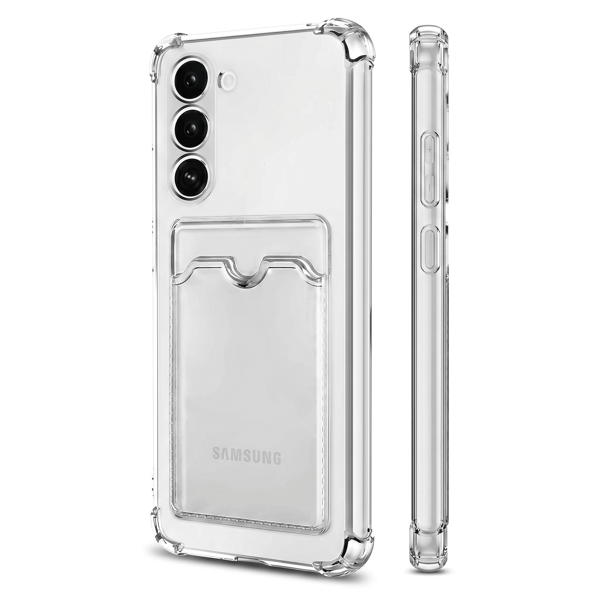 ClearCard Slim Case – Transparent Card Holder Cover – Samsung Galaxy S23 FE - TrendsToLife
