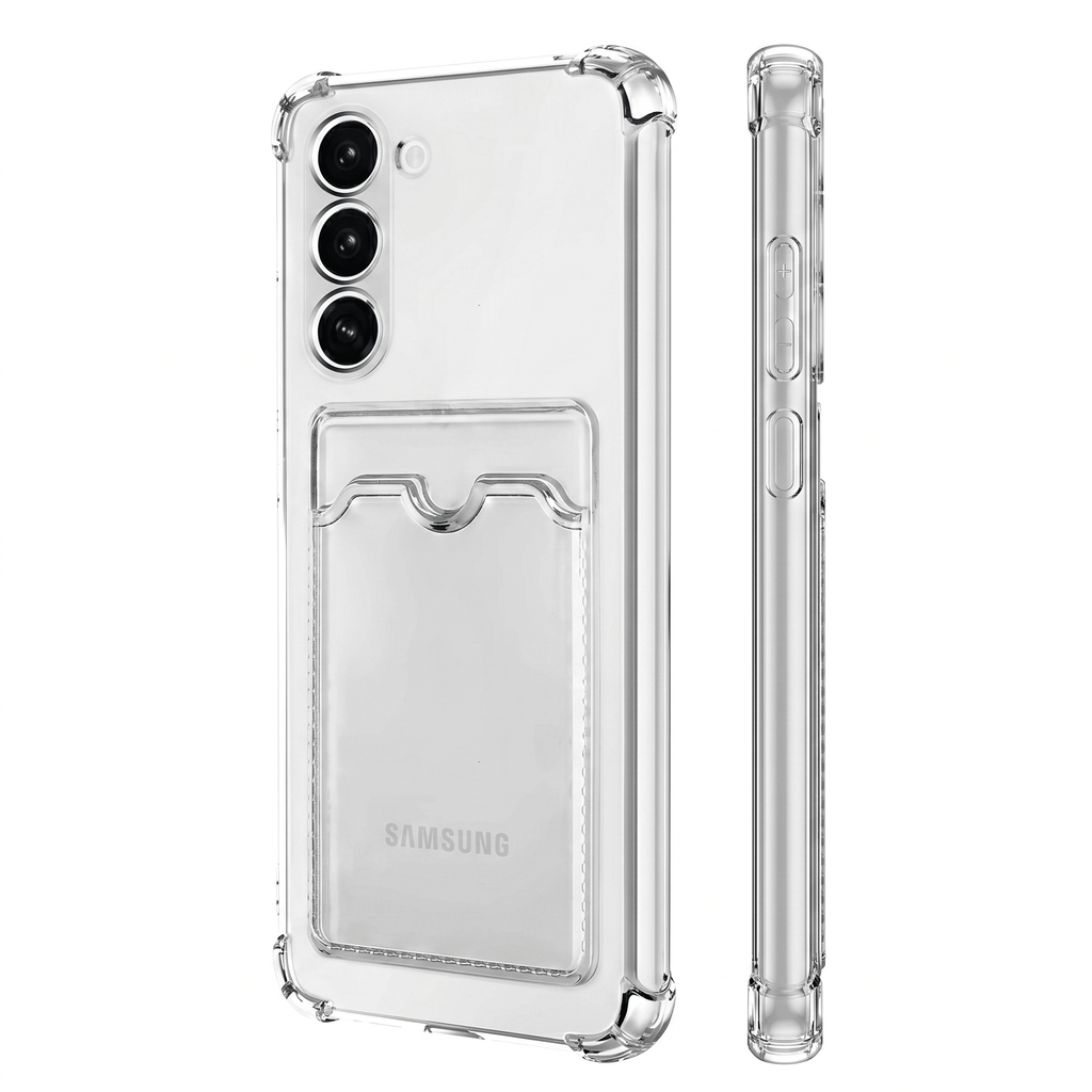 ClearCard Slim Case – Transparent Card Holder Cover – Samsung Galaxy S23 FE - TrendsToLife