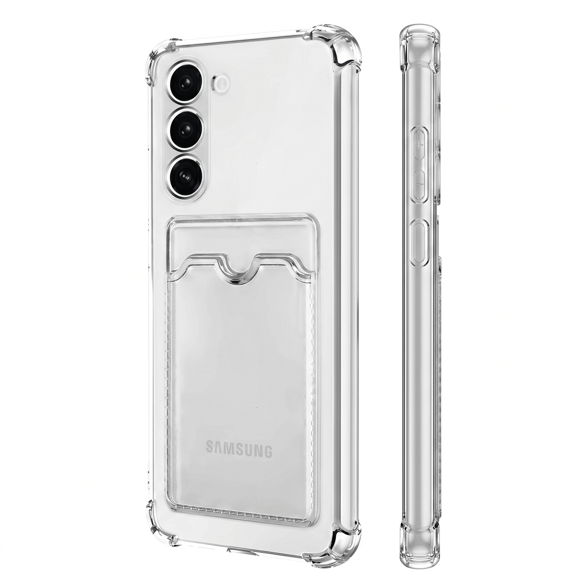 ClearCard Slim Case – Transparent Card Holder Cover – Samsung Galaxy S23 FE - TrendsToLife