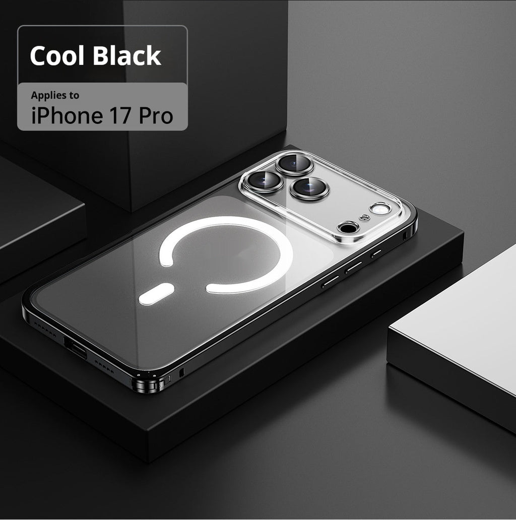 ClearGuard Magnetic Metal Frame Case for iPhone 17 – Transparent Lens Protection - TrendsToLife