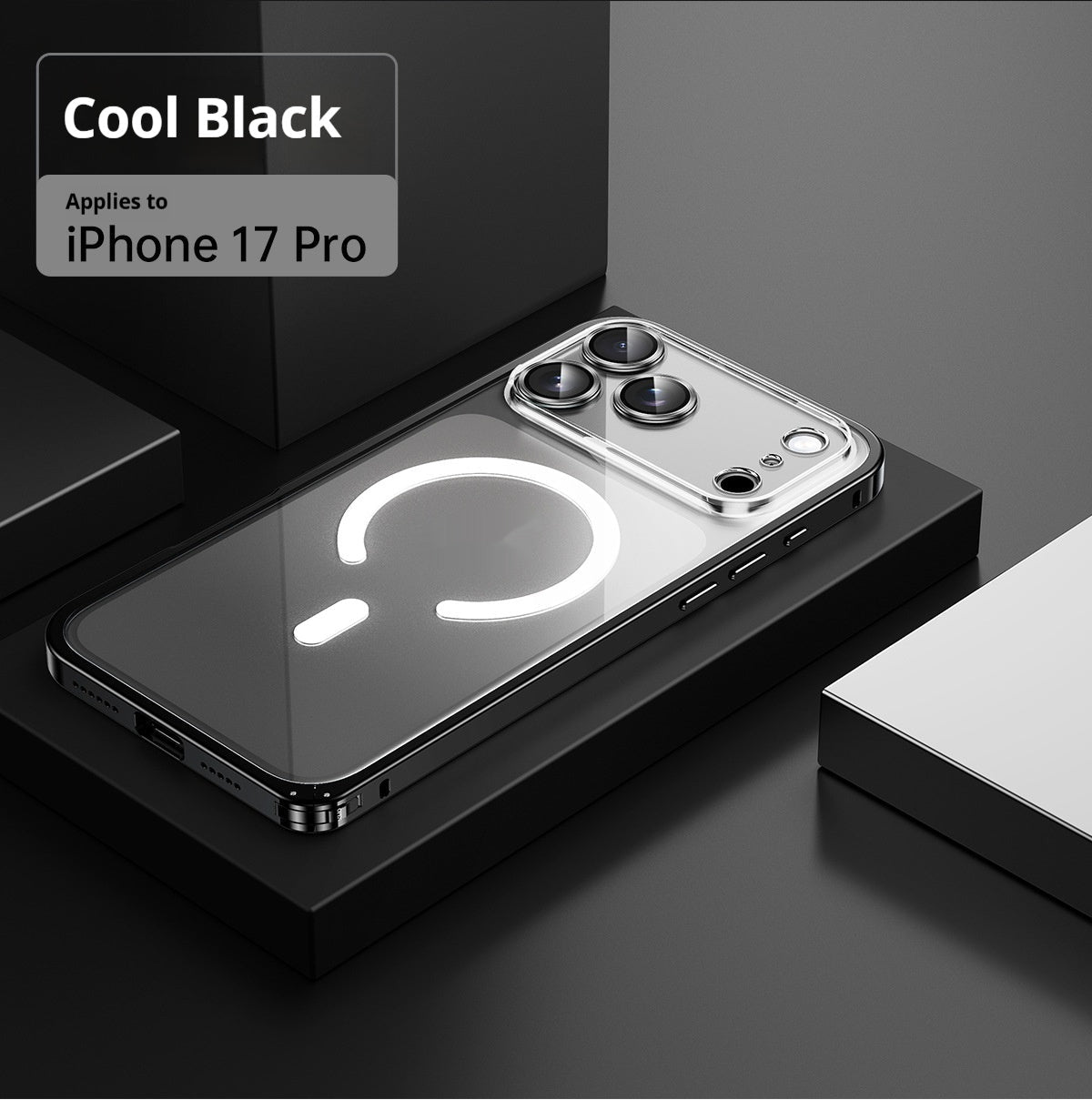 ClearGuard Magnetic Metal Frame Case for iPhone 17 – Transparent Lens Protection - TrendsToLife