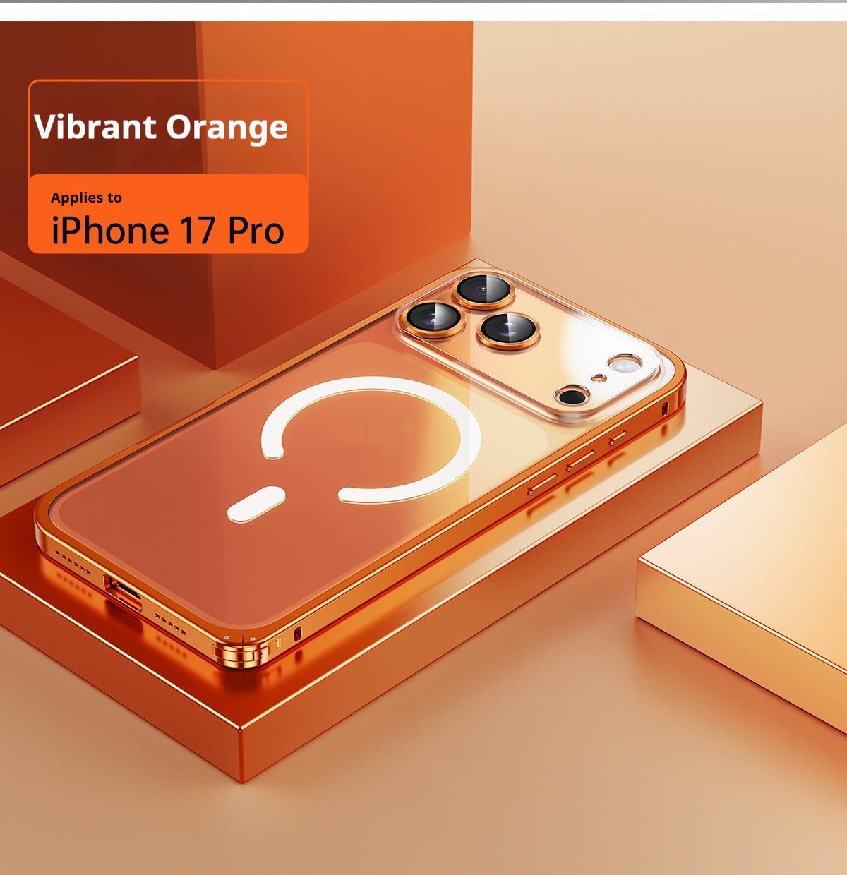 ClearGuard Magnetic Metal Frame Case for iPhone 17 – Transparent Lens Protection - TrendsToLife