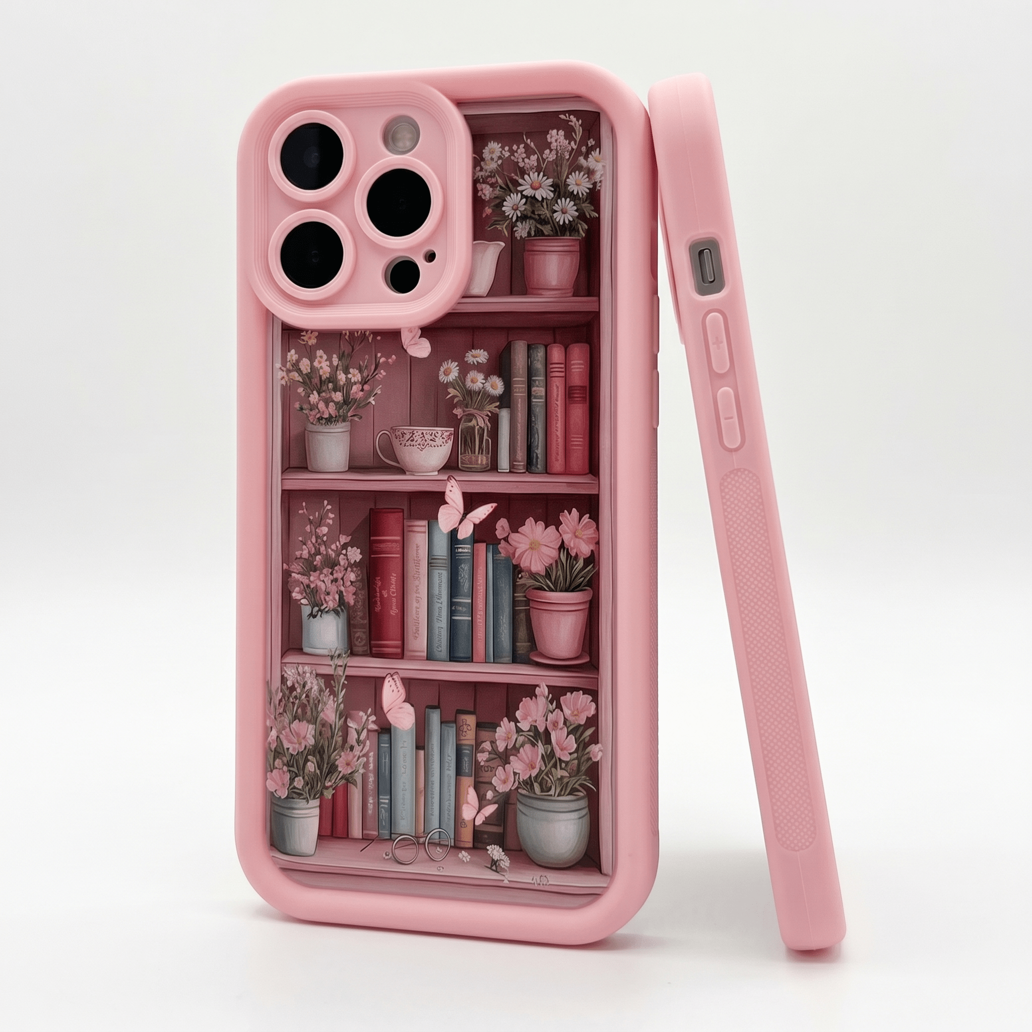 CozyLibrary Bookshelf Case – Retro Shockproof iPhone Case – iPhone 11–17 Series - TrendsToLife
