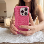 CrocoRetro Crocodile Leather Case for iPhone 12–17 Series - TrendsToLife