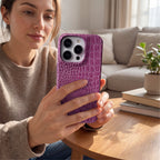 CrocoRetro Crocodile Leather Case for iPhone 12–17 Series - TrendsToLife