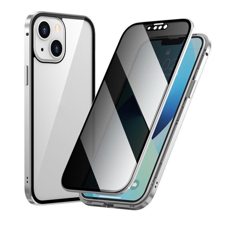 DoubleGlass Magnetic Privacy Case for iPhone 14 & 15 Series – Dual-Sided Glass Protection - TrendsToLife