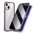 DoubleGlass Magnetic Privacy Case for iPhone 14 & 15 Series – Dual-Sided Glass Protection - TrendsToLife