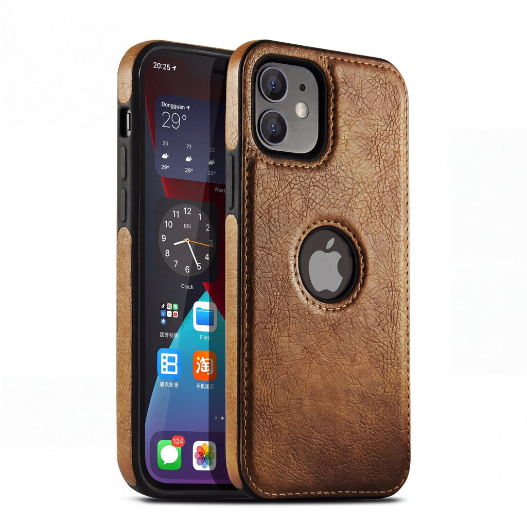 DriveLux Leather Stitch Design Case for iPhone 6–16 Series - TrendsToLife