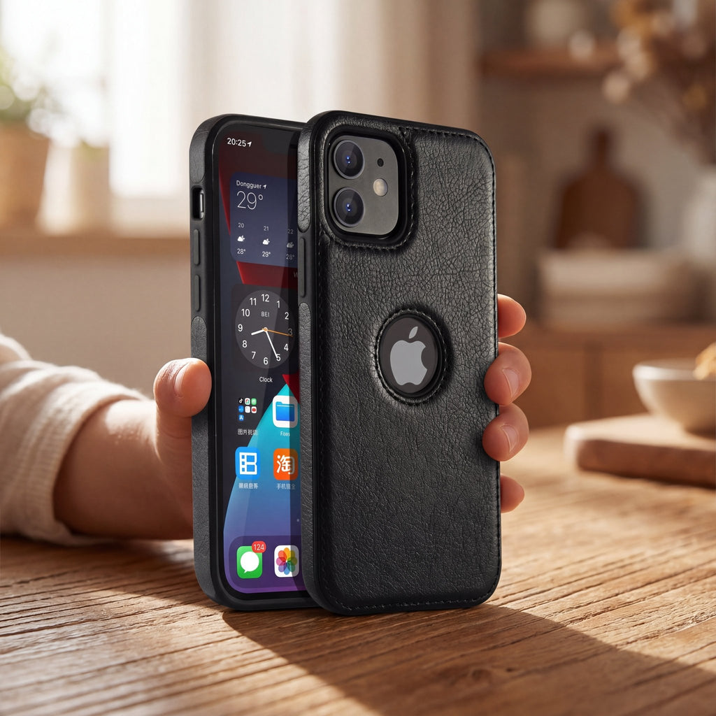 DriveLux Leather Stitch Design Case for iPhone 6–16 Series - TrendsToLife