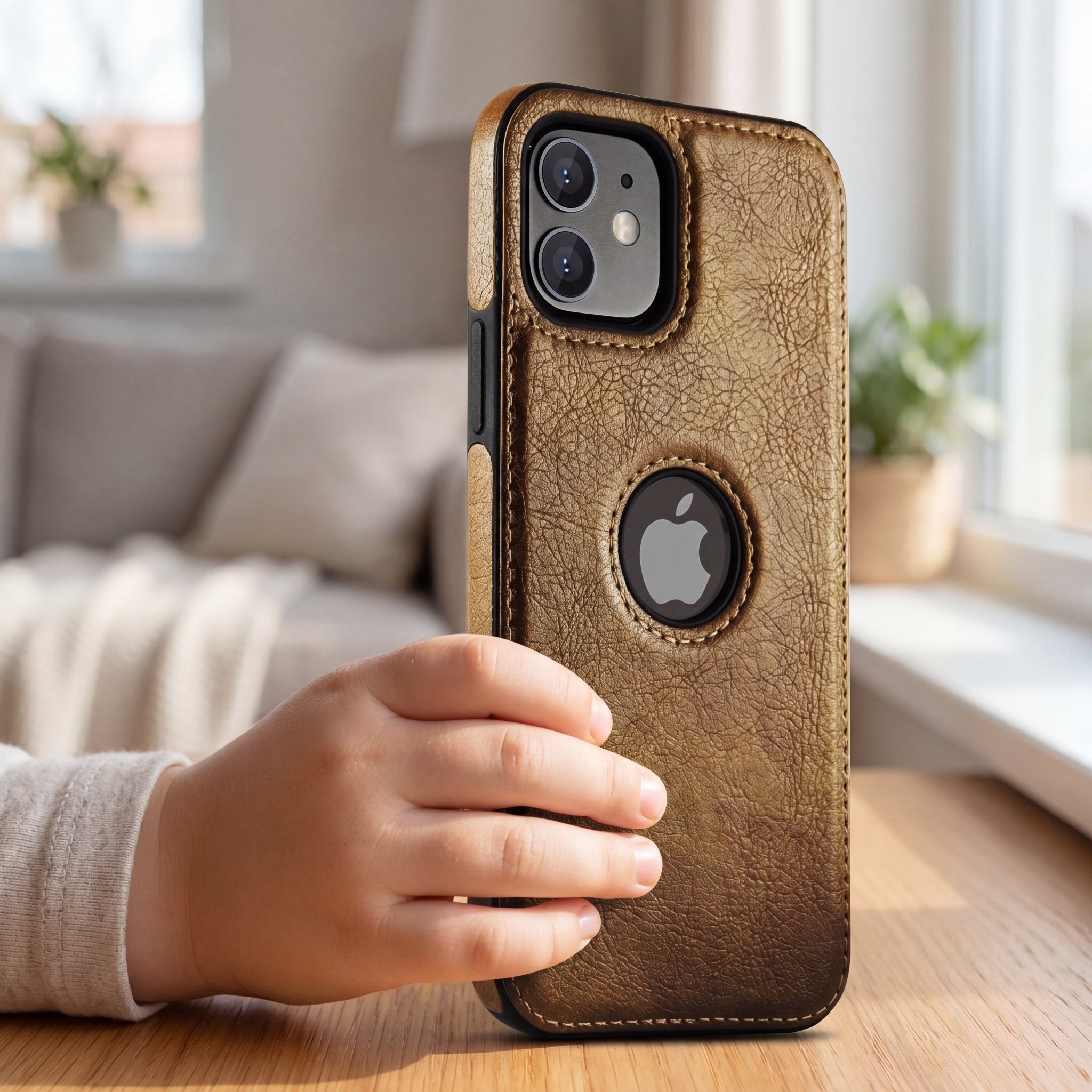 DriveLux Leather Stitch Design Case for iPhone 6–16 Series - TrendsToLife