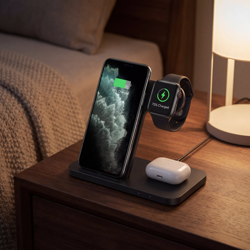 FlexCharge Travel Dock 3-in-1 Foldable Magnetic Wireless Charger 15W - TrendsToLife