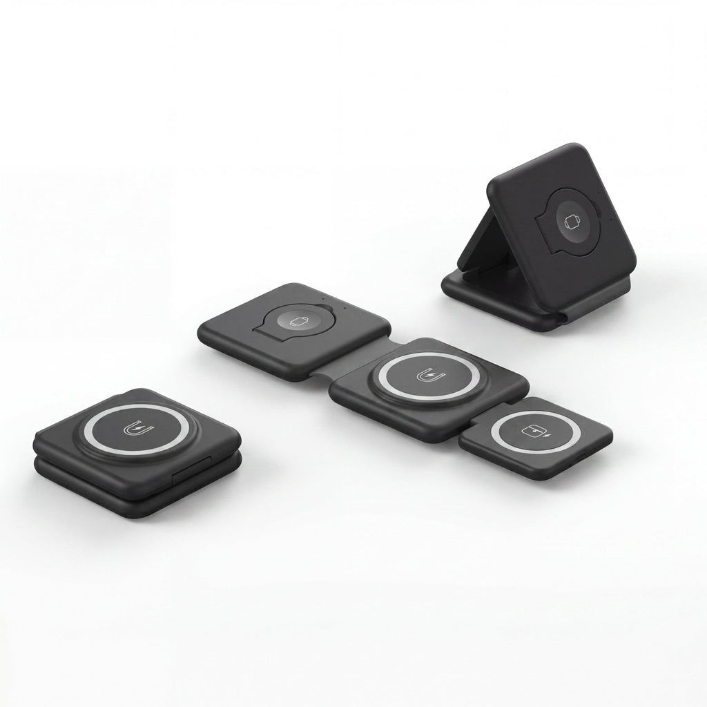 FlexCharge Trio Station 3-in-1 Foldable Magnetic Wireless Charger 15W - TrendsToLife